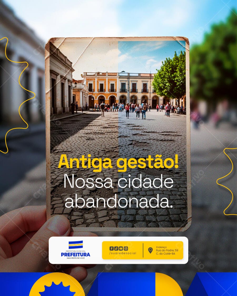Post para Campanha Política Antiga Gestão PSD Editável