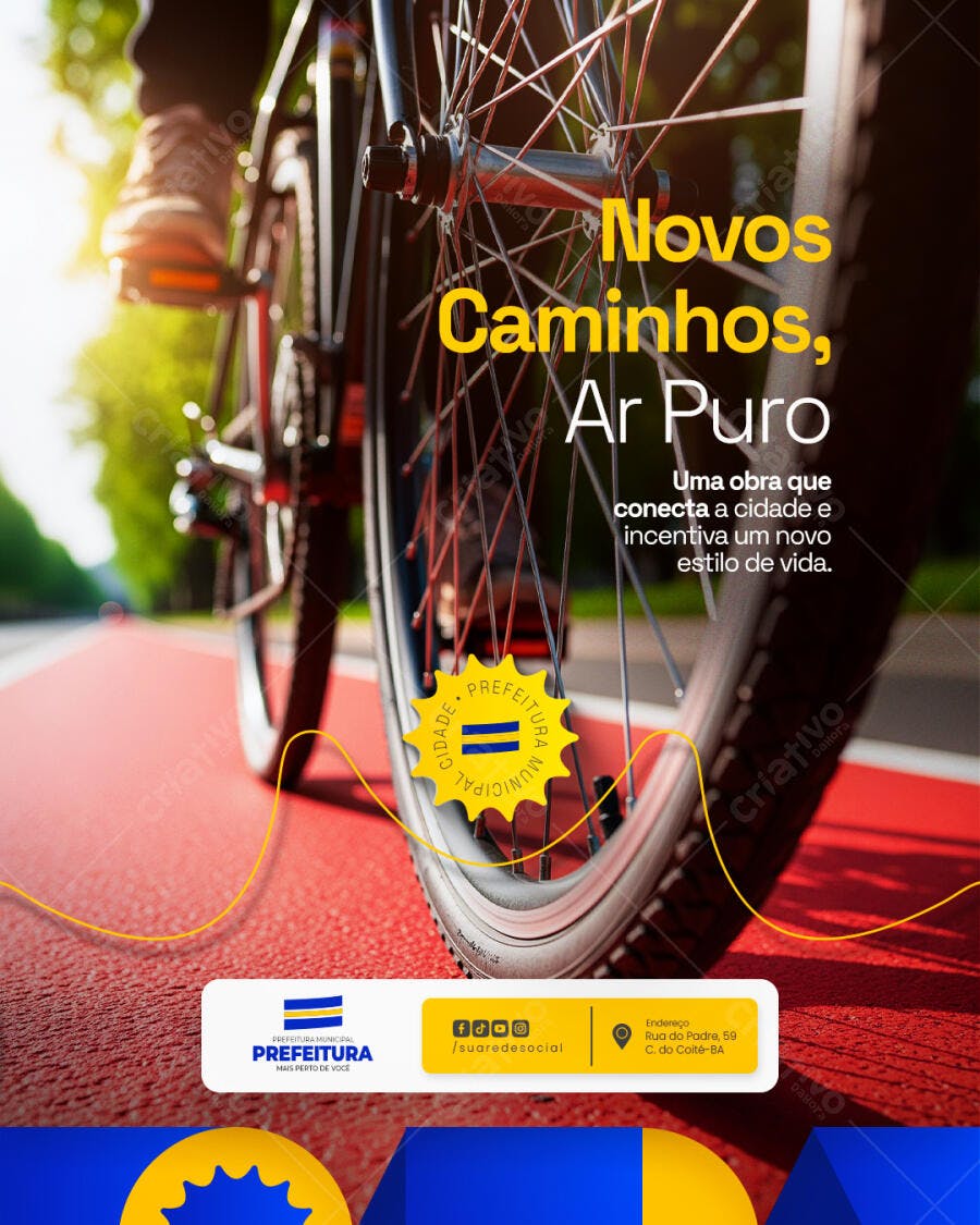 Flyer Campanha Mobilidade Urbana PSD Editável