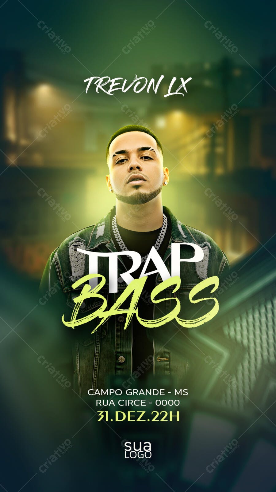Flyer para Evento Trevon LX Trap Bass PSD Editável