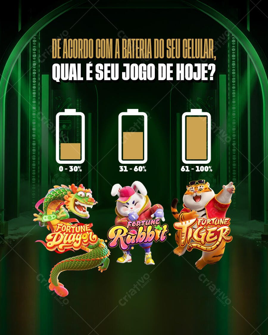 Flyer Interativo Jogos Mobile Fortune Dragon Rabbit Tiger PSD Editável