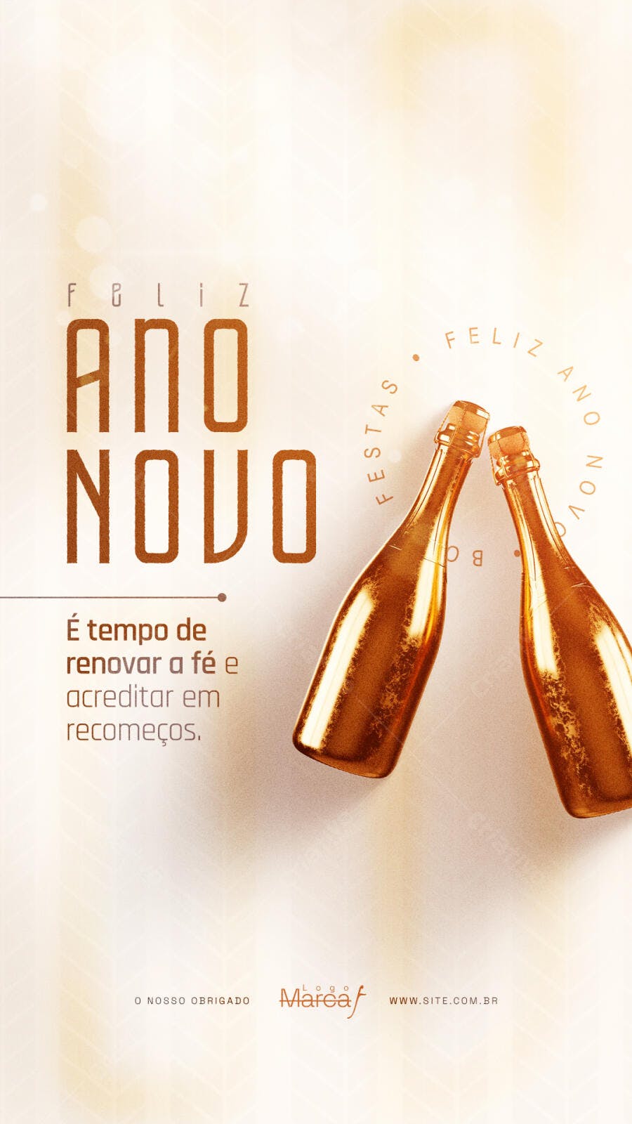 Story Instagram Feliz Ano Novo PSD Editável