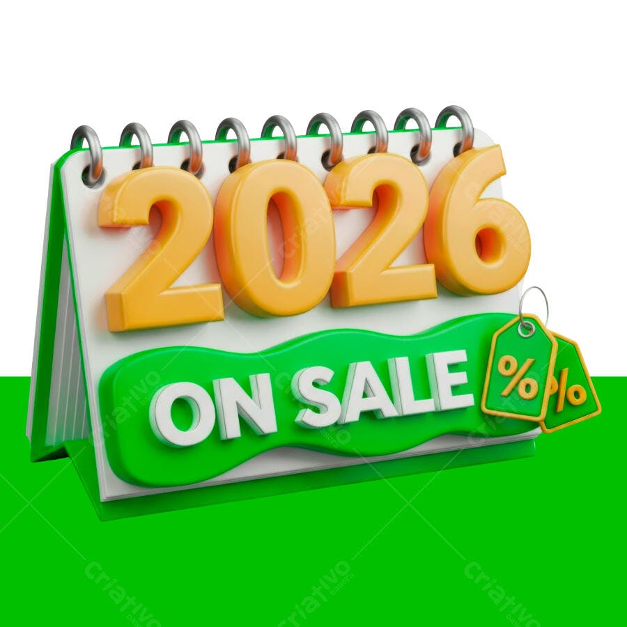 Gráfico 3D de Vendas para Promoções 2026 PSD Editável