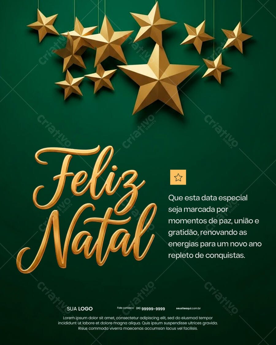 Flyer Feliz Natal e Ano Novo PSD Editável