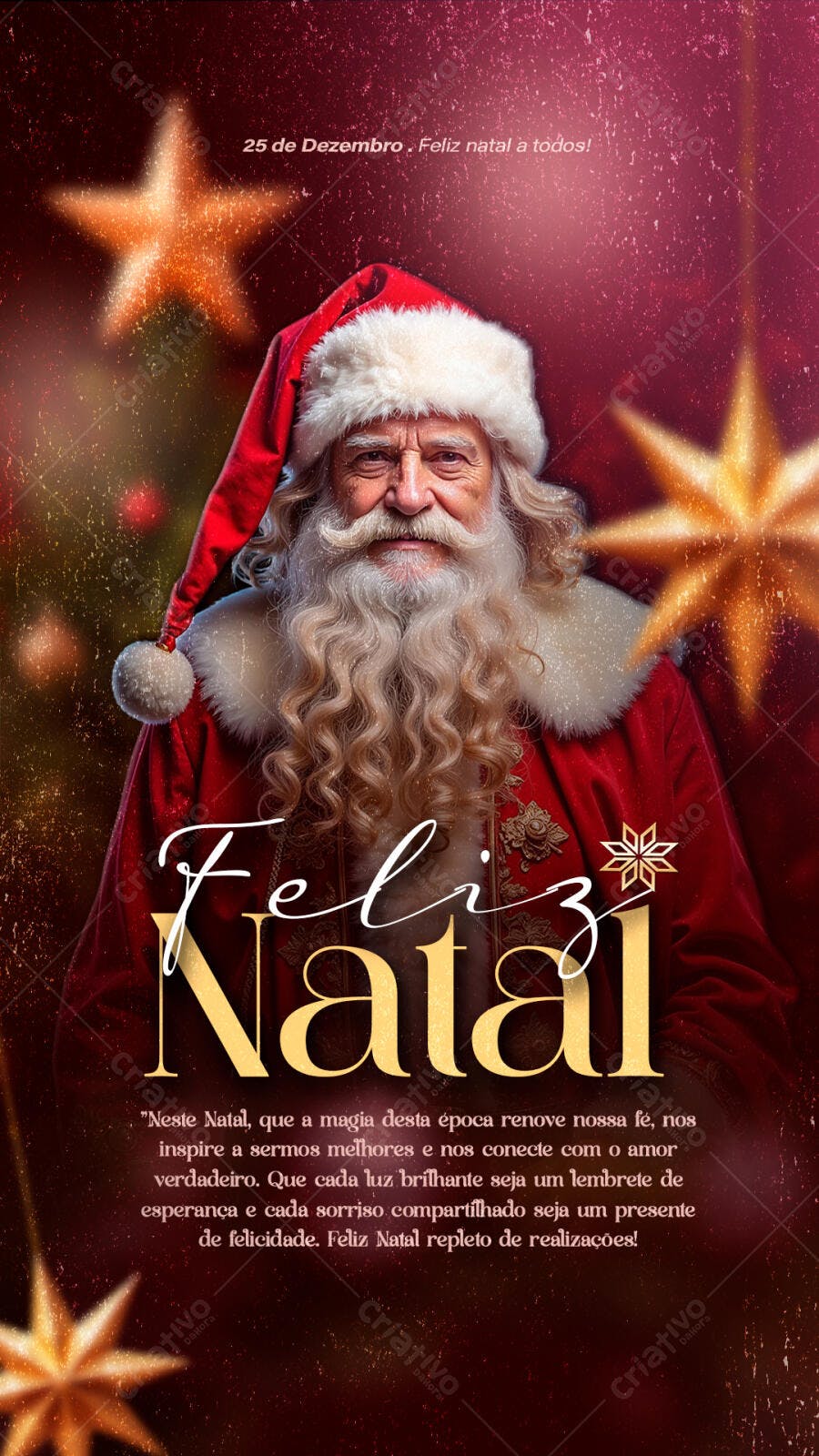 Flyer para Natal com Papai Noel PSD Editável