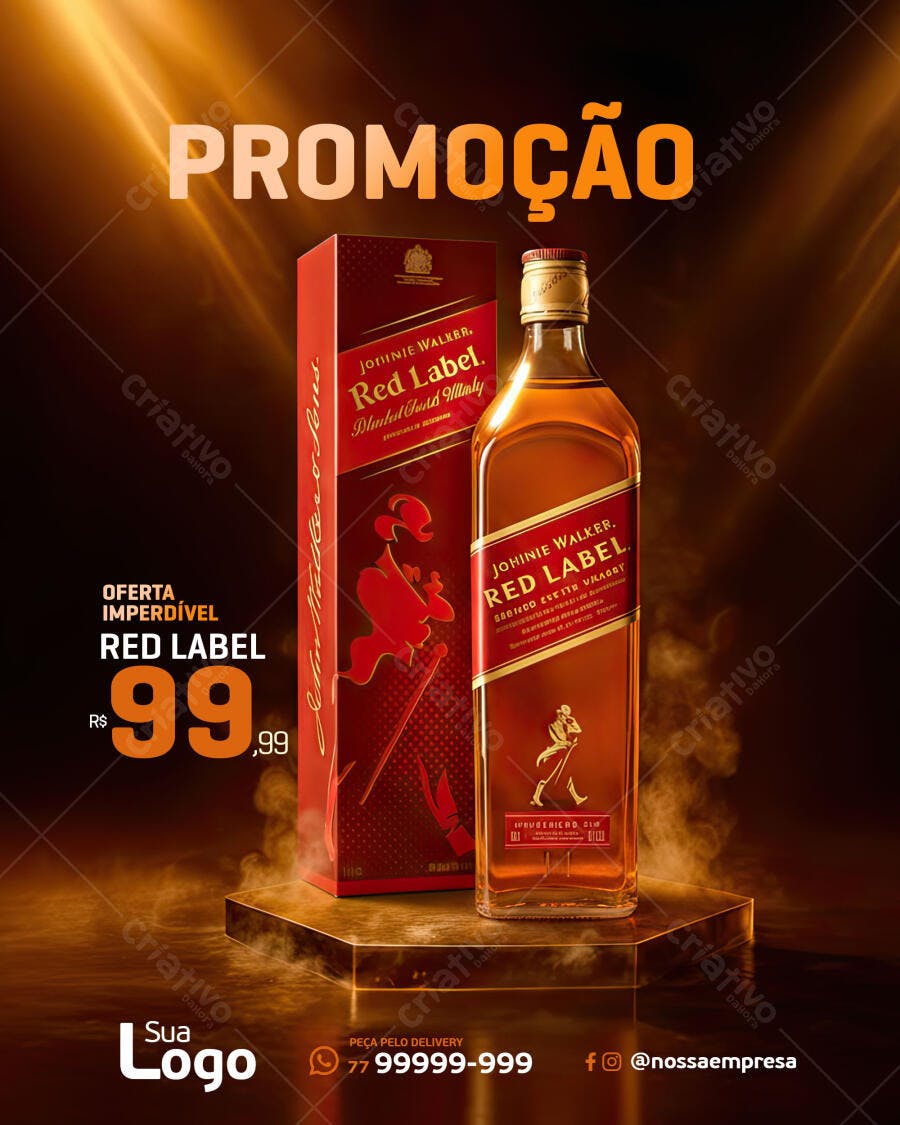 Flyer Promoção Johnnie Walker Red Label PSD Editável