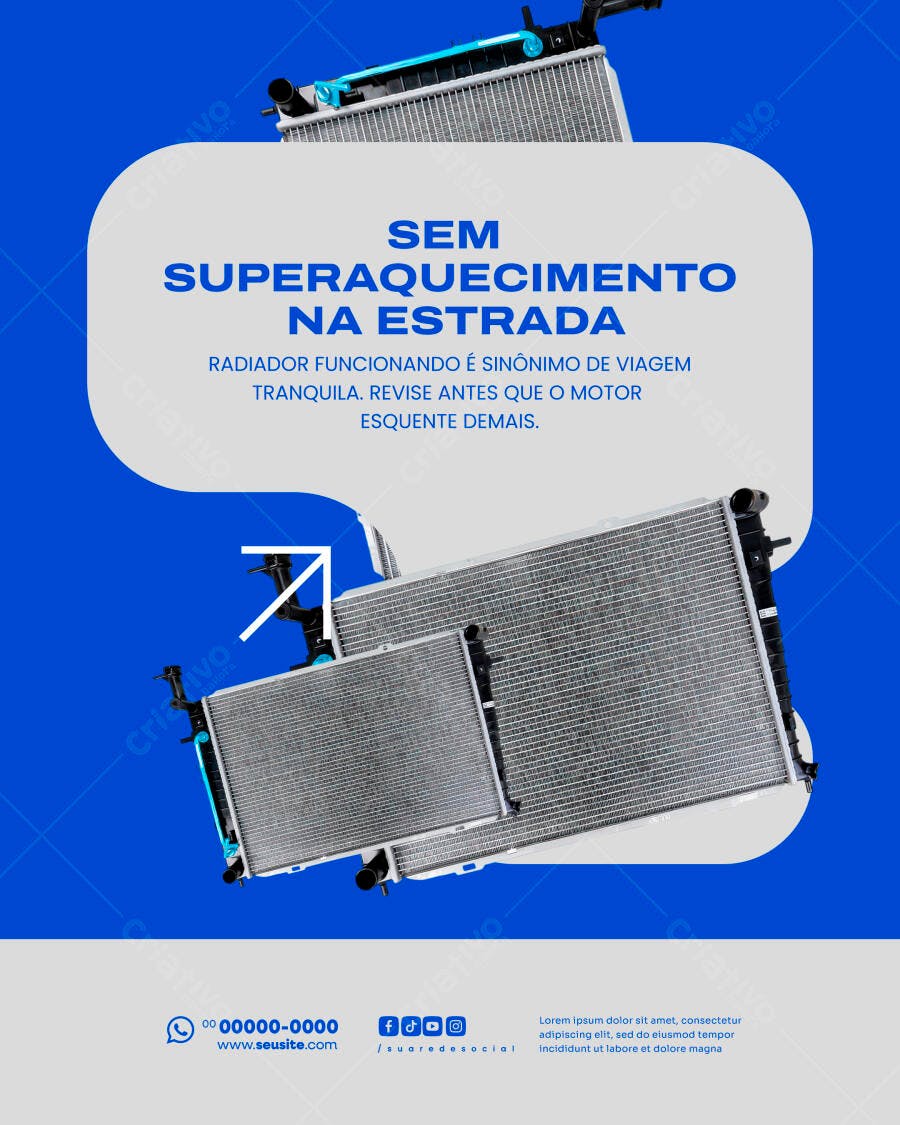 Flyer Sem Superaquecimento na Estrada PSD Editável