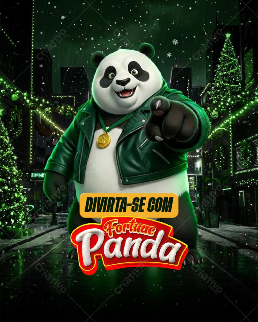 Flyer para Evento Fortune Panda Inverno PSD Editável
