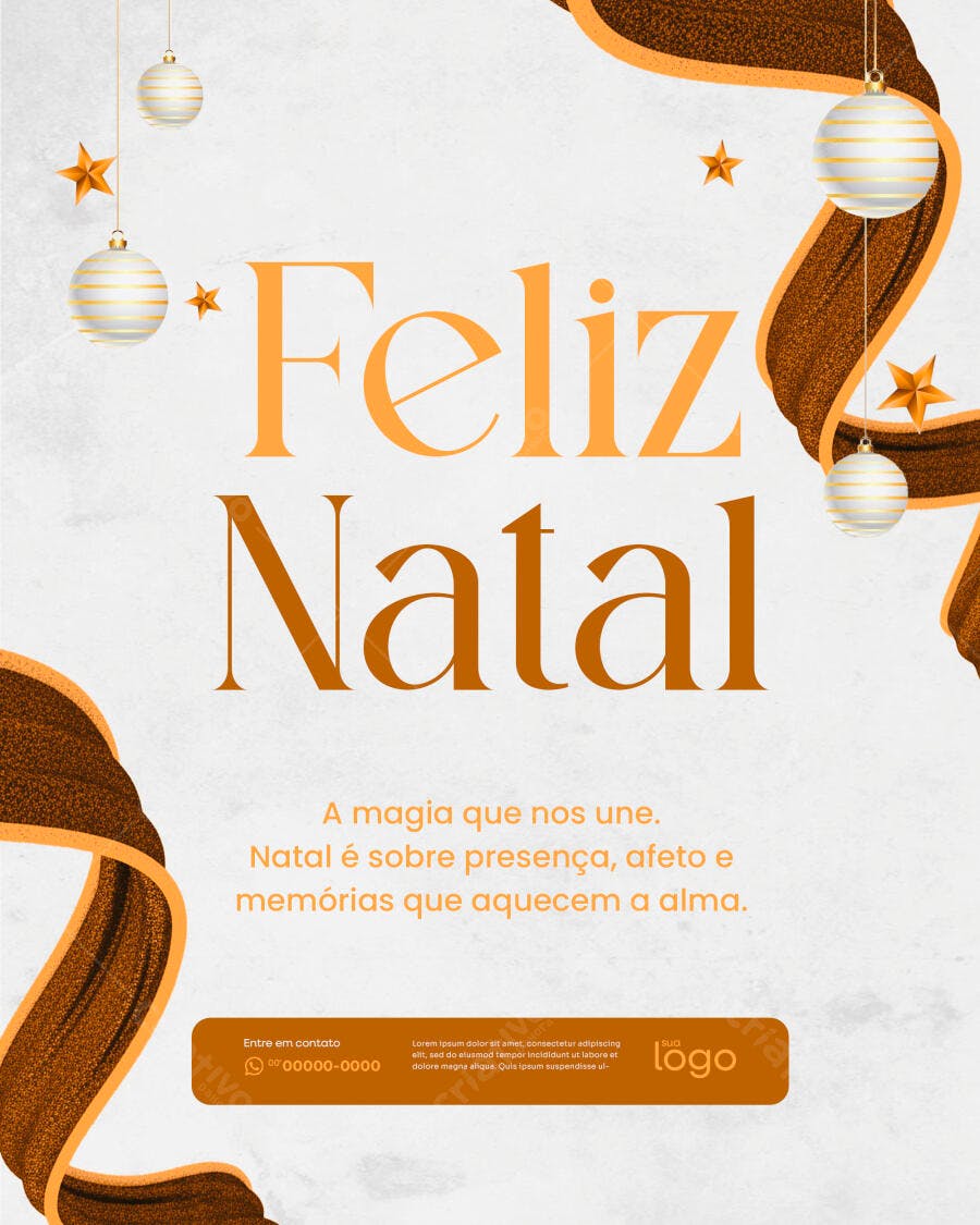 Flyer de Natal Feliz Natal PSD Editável