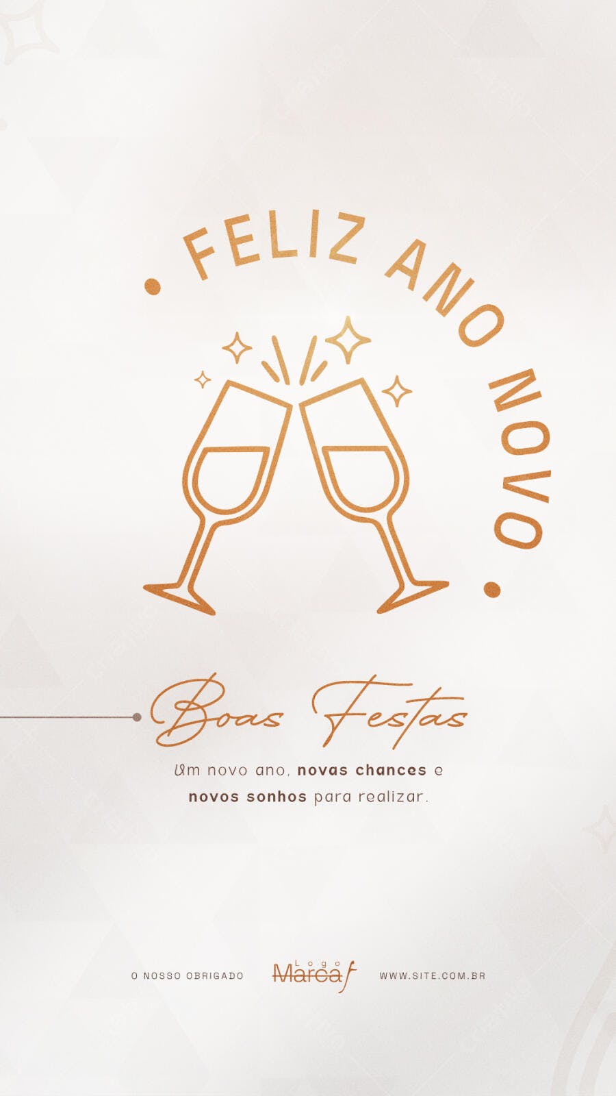Post para Redes Sociais Ano Novo Boas Festas PSD Editável