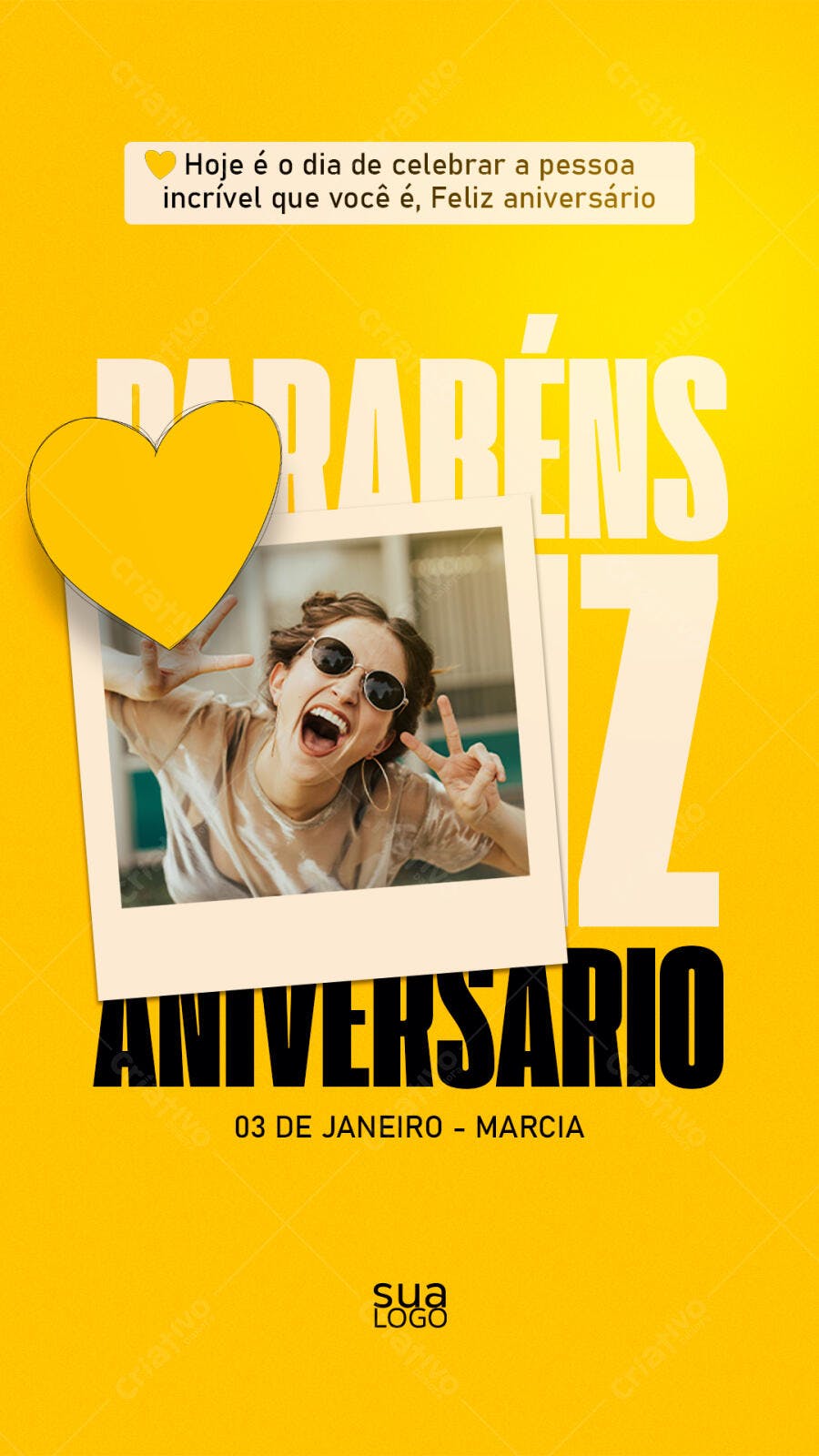 Story para Instagram de Aniversário PSD Editável