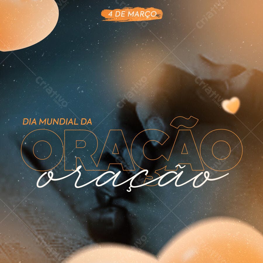 Flyer Dia Mundial da Oração 4 de Março PSD Editável