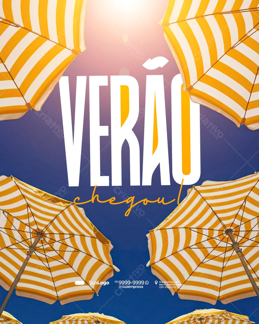 Flyer Verão Chegou PSD Editável