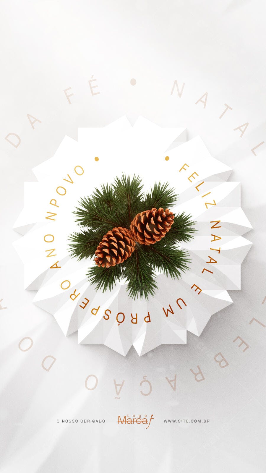 Post Redes Sociais Natal e Ano Novo Boas Festas PSD Editável