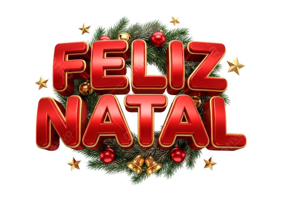Selo 3D decorativo natalino metalizado vermelho e dourado