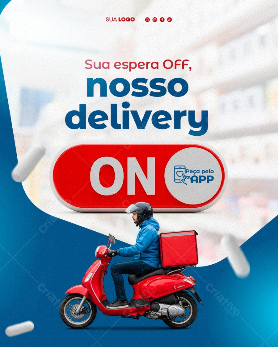Flyer para Serviço de Delivery ON PSD Editável