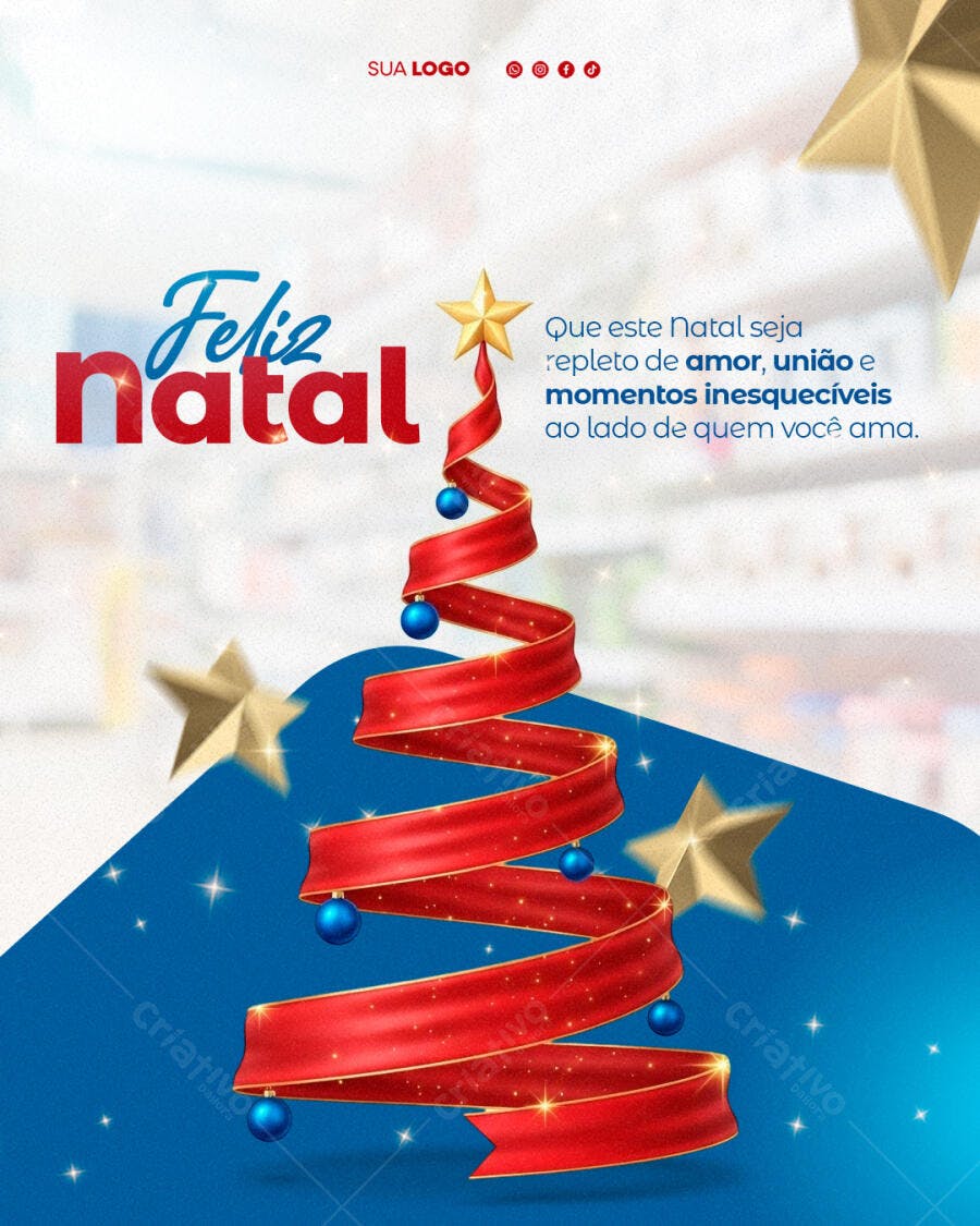 Flyer Feliz Natal PSD Editável