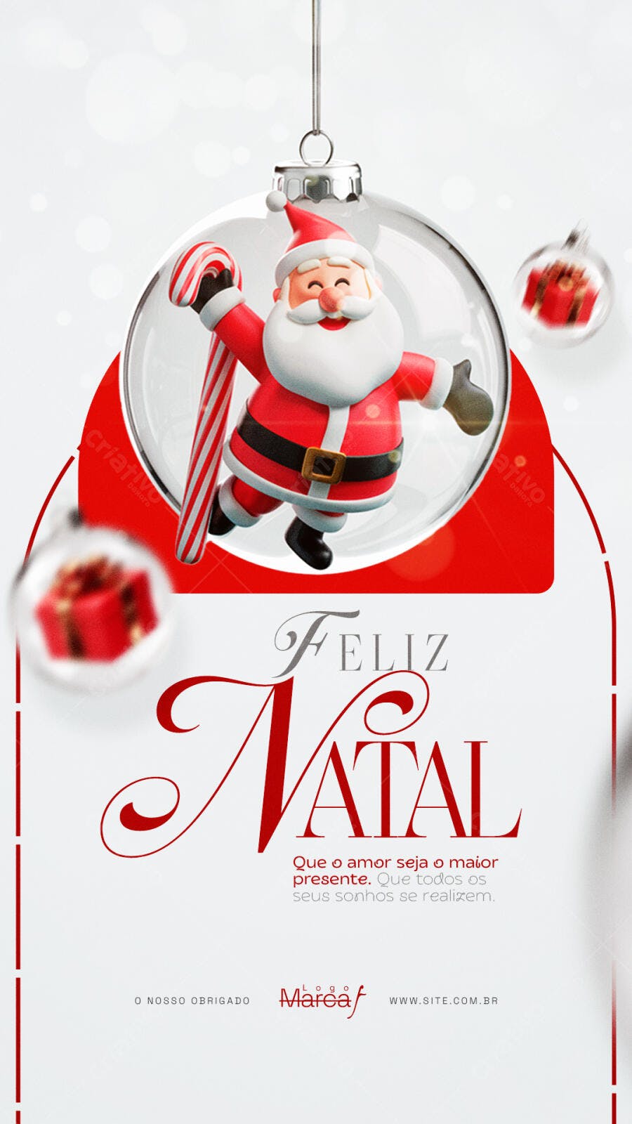 Post para Instagram Feliz Natal PSD Editável