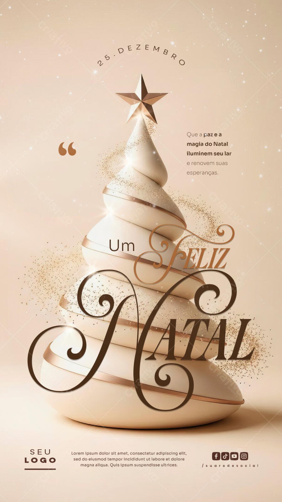 Flyer Natal 25 de Dezembro PSD Editável