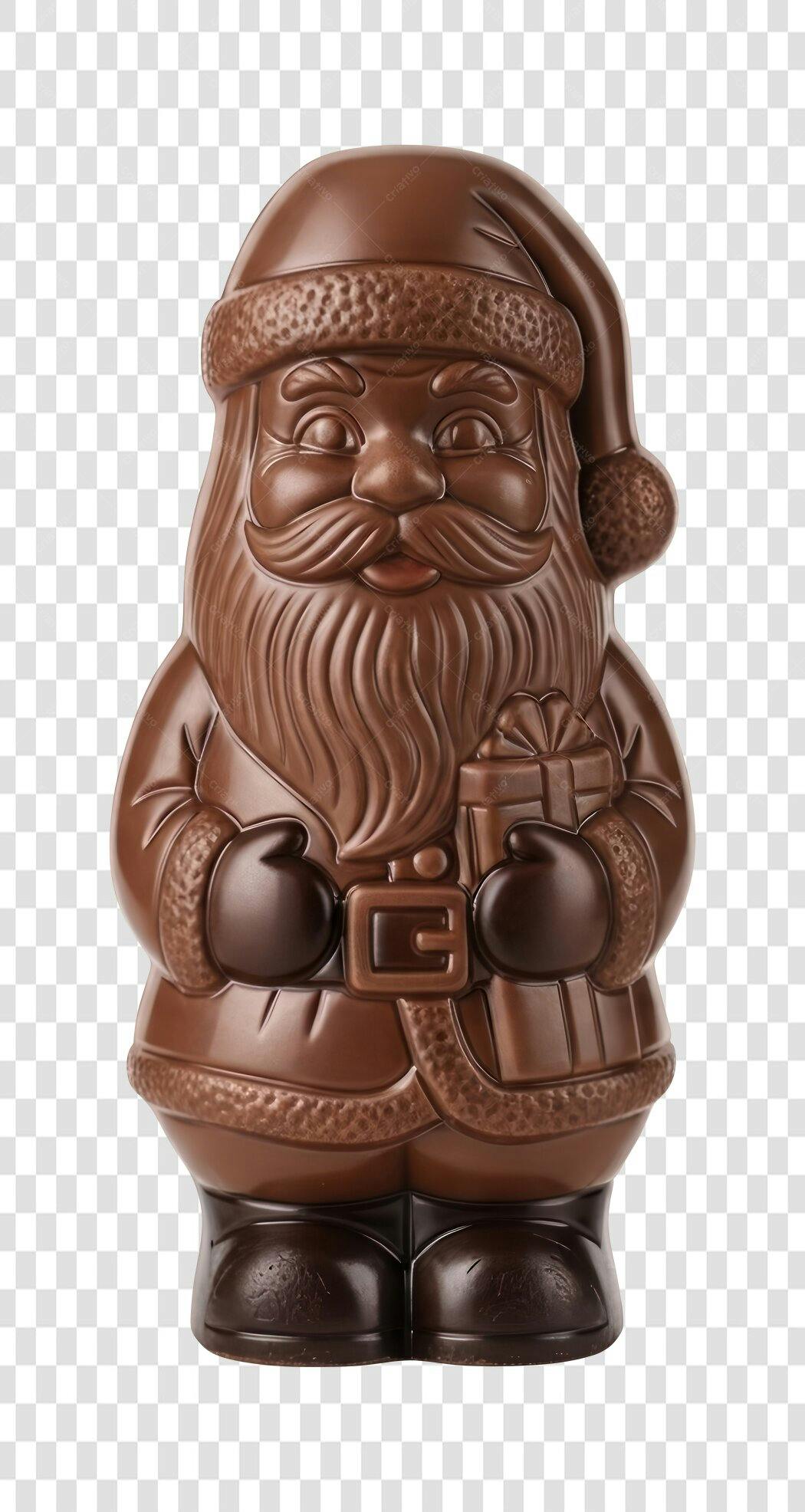Imagem de Produto Papai Noel de Chocolate Natal PNG com fundo transparente