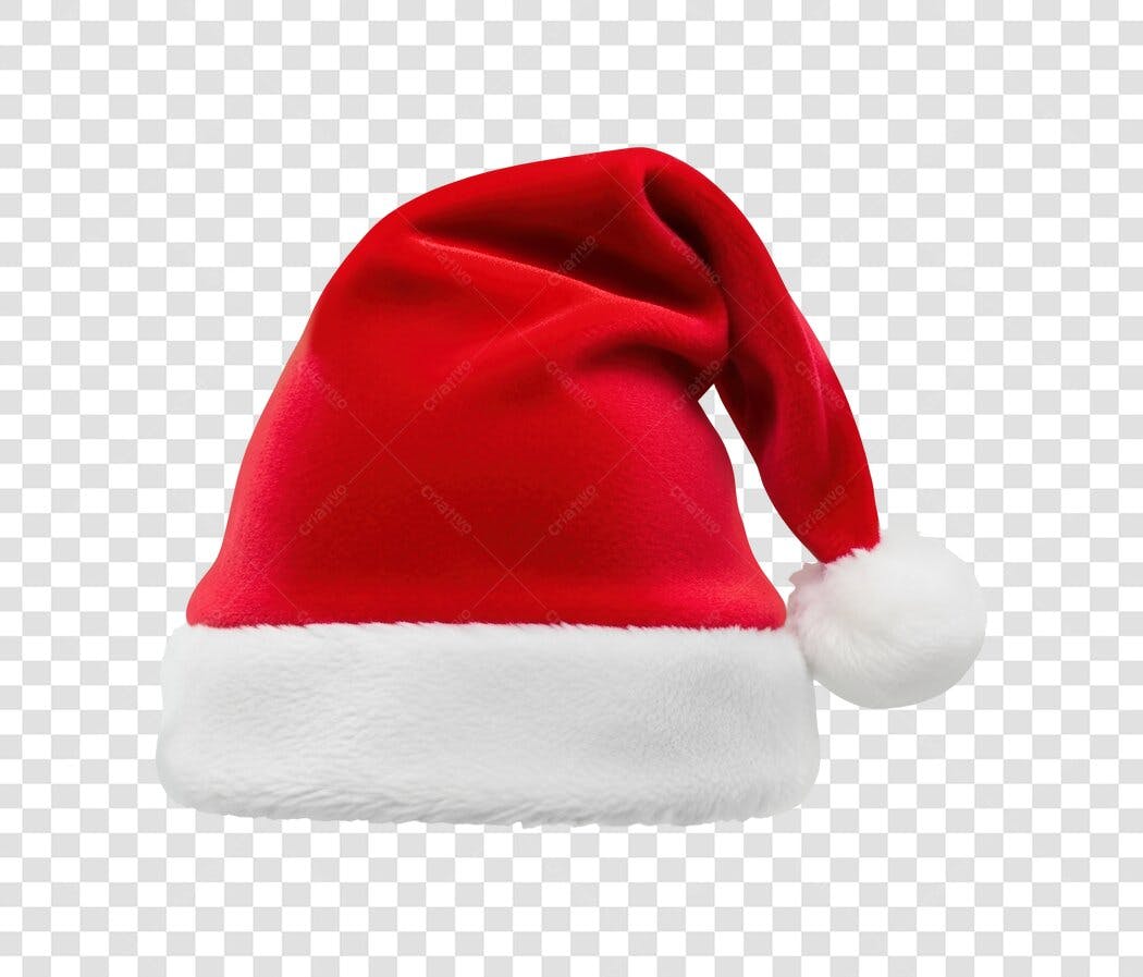 Chapéu de Papai Noel vermelho e branco Natal 25 de Dezembro PNG com fundo transparente