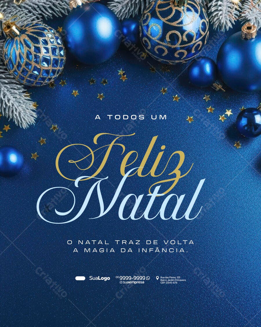 Flyer A Todos Um Feliz Natal PSD Editável