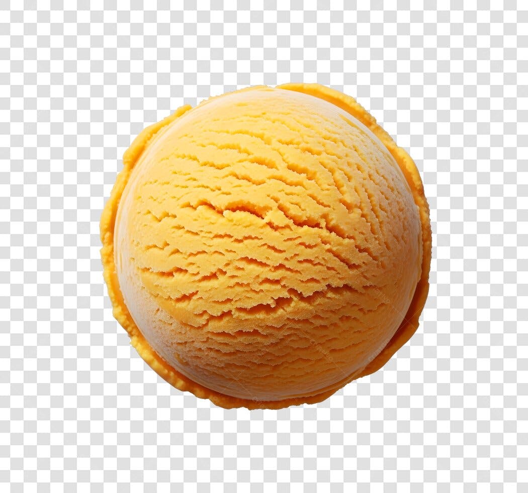 Bola de Sorvete de Manga Amarela PNG com fundo transparente