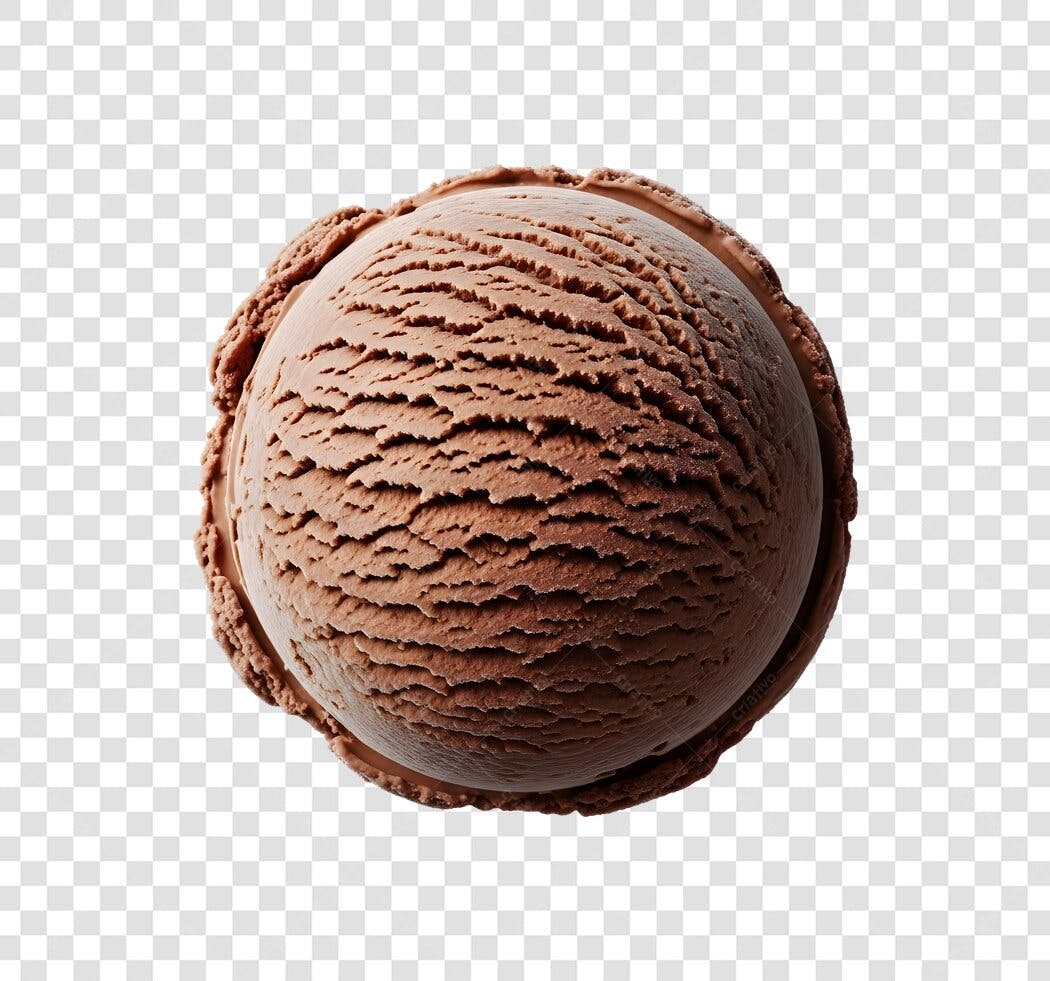 Elemento Bola de Sorvete de Chocolate Sobremesa Verão PNG com fundo transparente