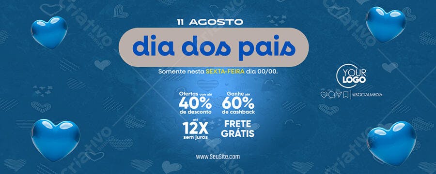 Flyer Promocional Dia dos Pais PSD Editável