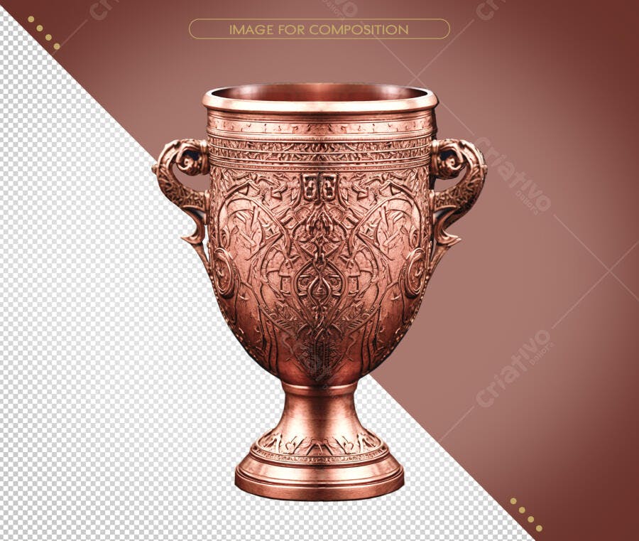Cálice Ornamental para Tema Fantasia Medieval PSD Editável