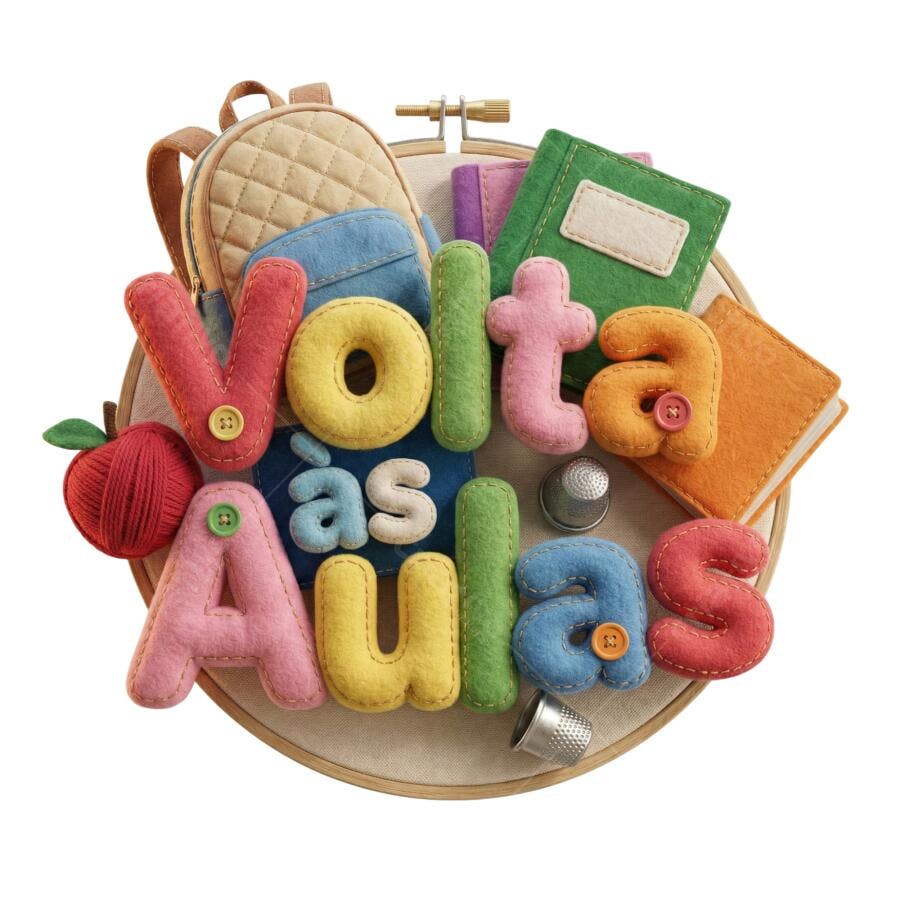 Post Instagram Volta às Aulas Artesanal Colorido PNG com fundo transparente