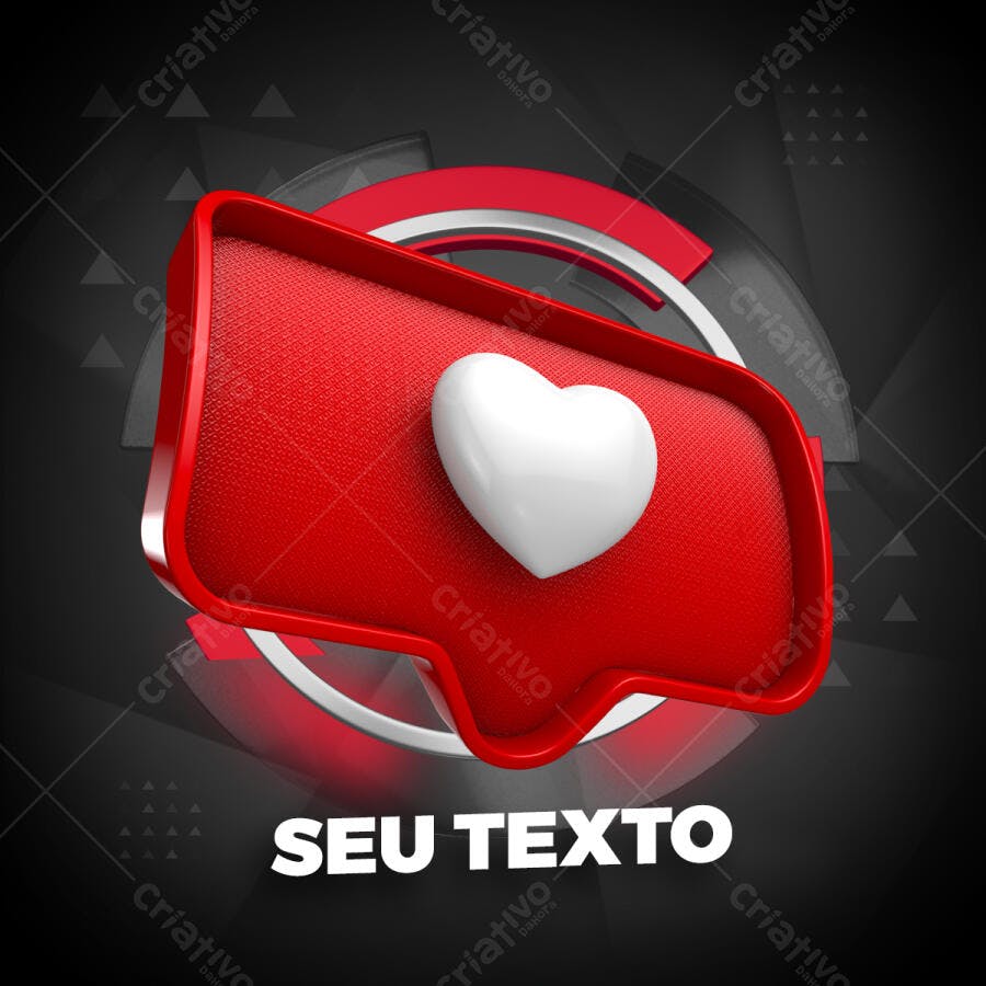 Gráfico para Redes Sociais Notificação de Curtida PSD Editável