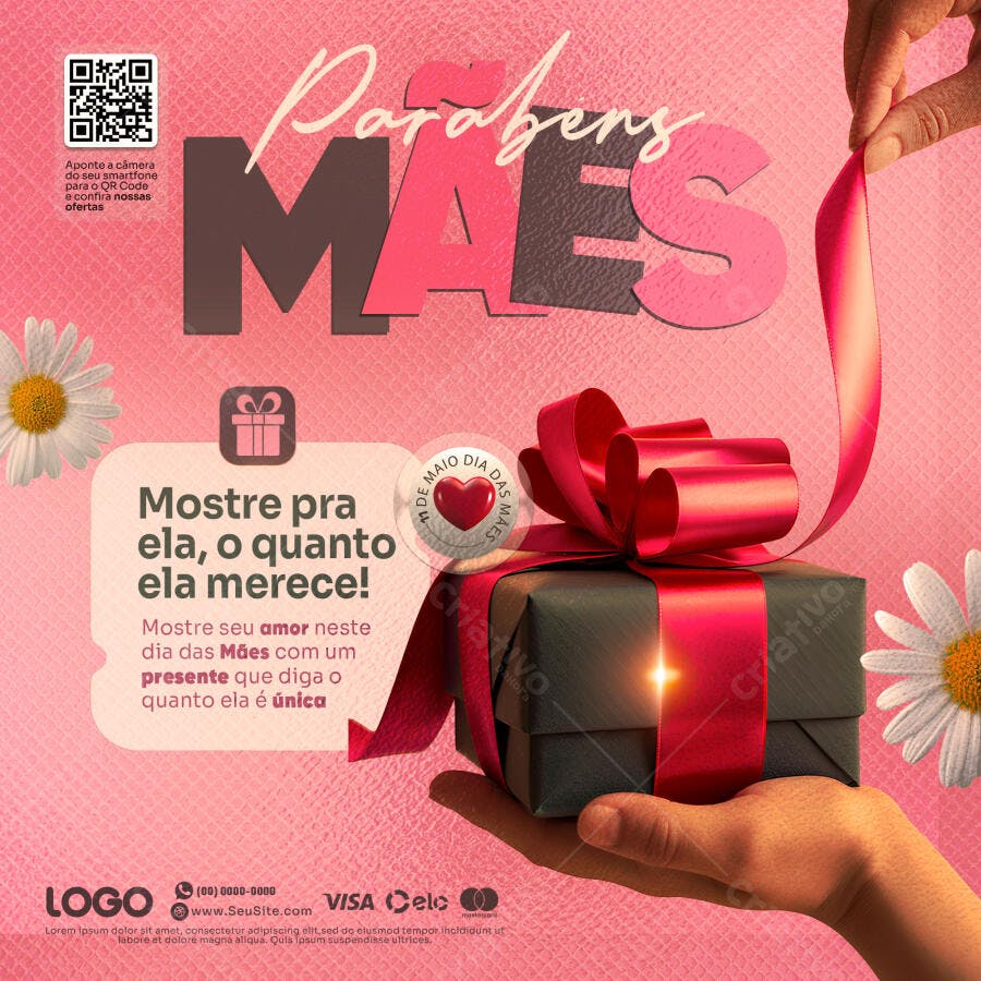 Post para Dia das Mães PSD Editável