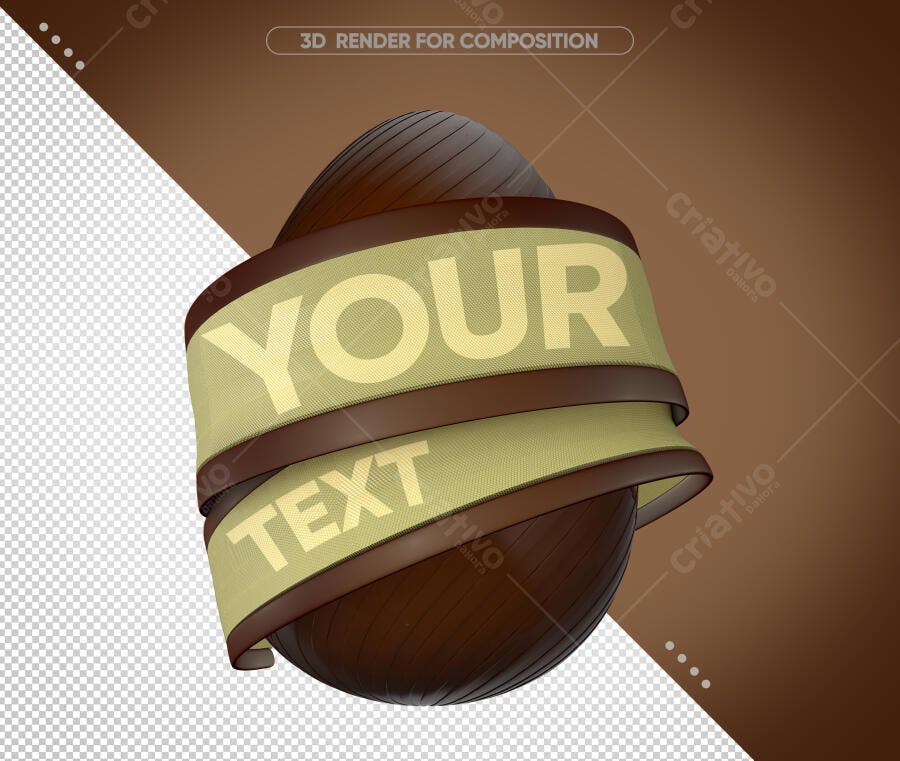 Banner de Texto 3D para Mensagens Personalizadas PSD Editável