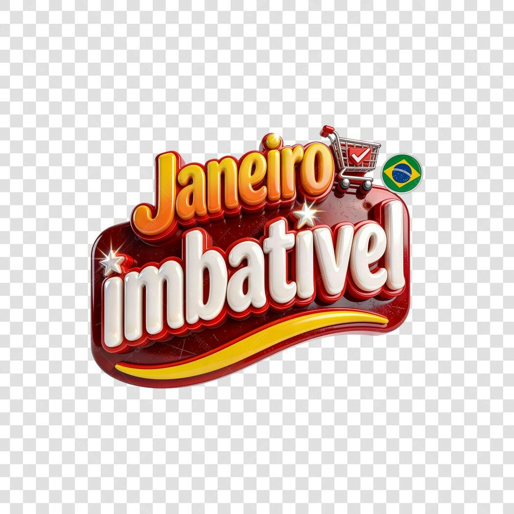 Selo promocional Janeiro Imbatível oferta de vendas PNG com fundo transparente