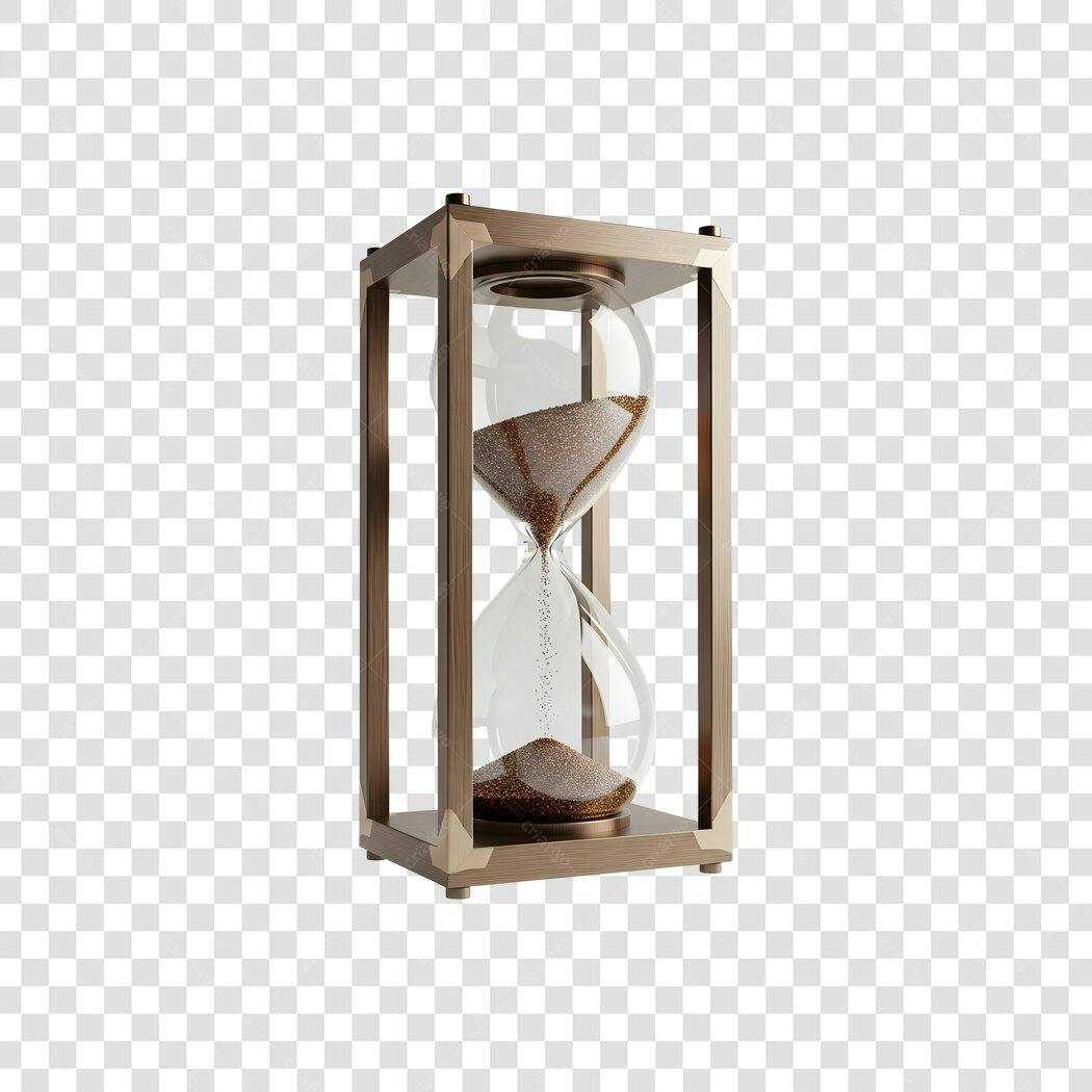 Elemento Gráfico Ampulheta Tempo Cronômetro Marrom Areia PNG com fundo transparente