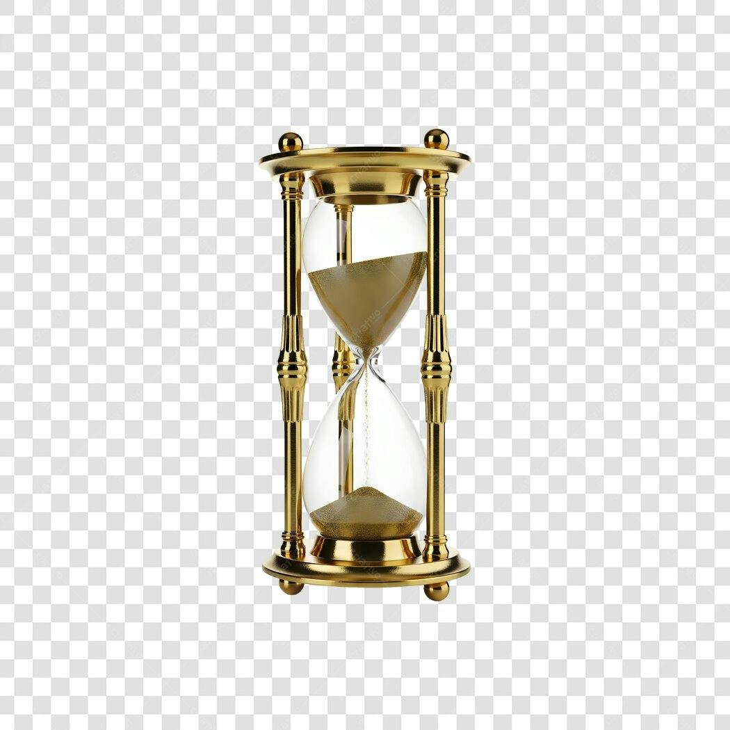 Ícone Ampulheta Dourada Tempo Contagem Regressiva PNG com fundo transparente