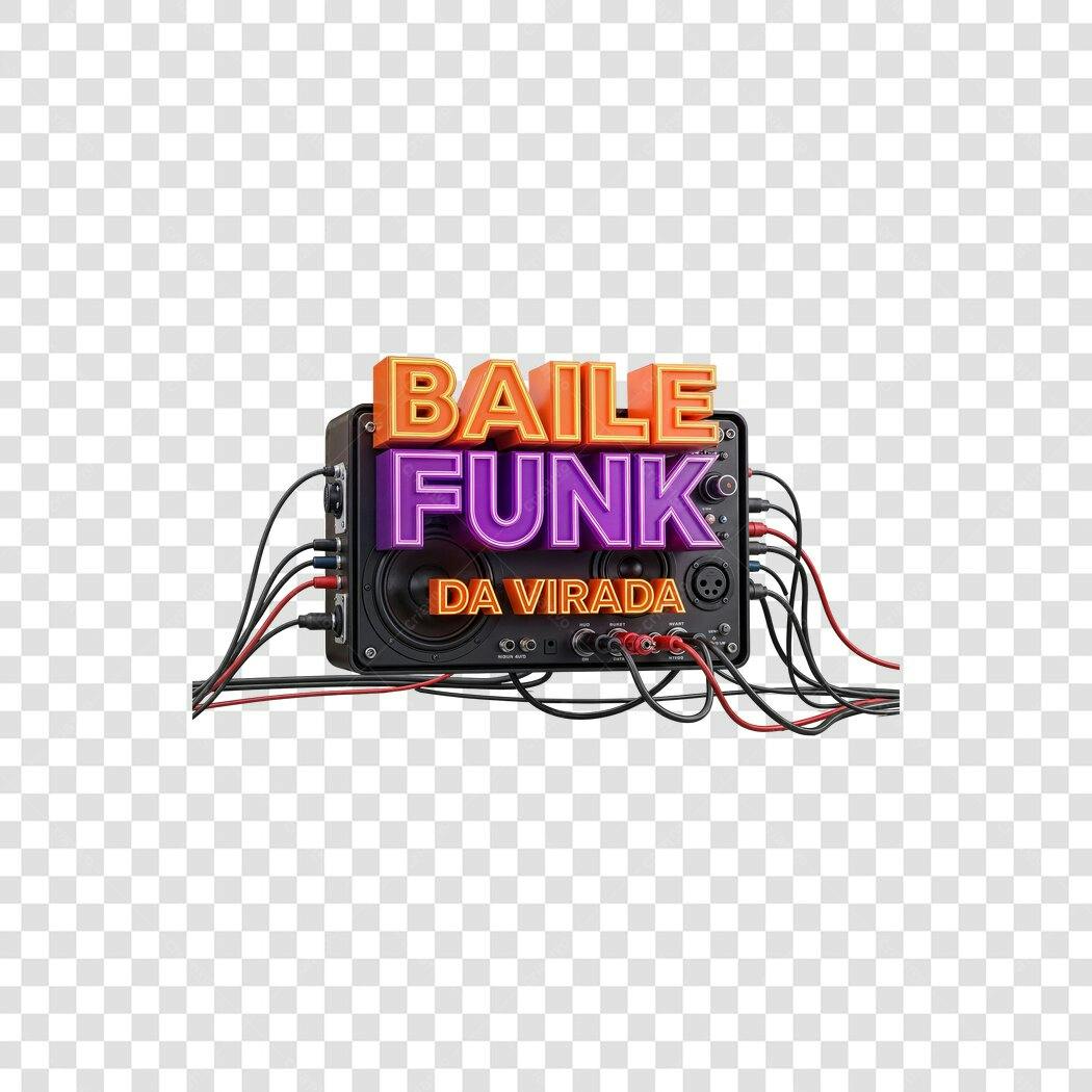 Arte para Evento Baile Funk da Virada Ano Novo PNG com fundo transparente