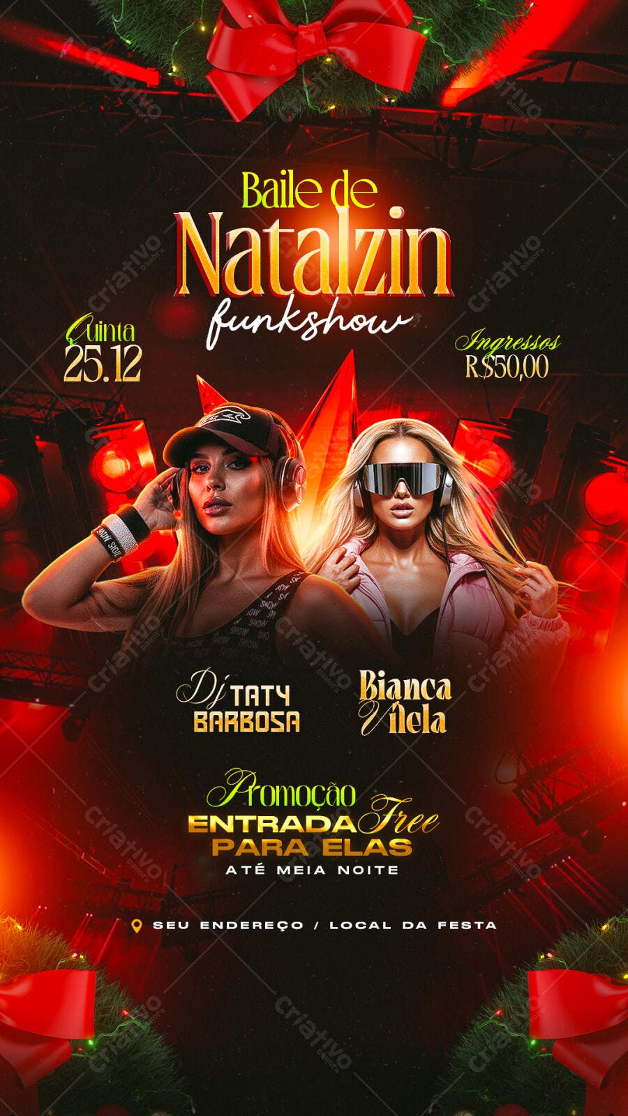 Flyer Baile de Natalzin Funkshow PSD Editável