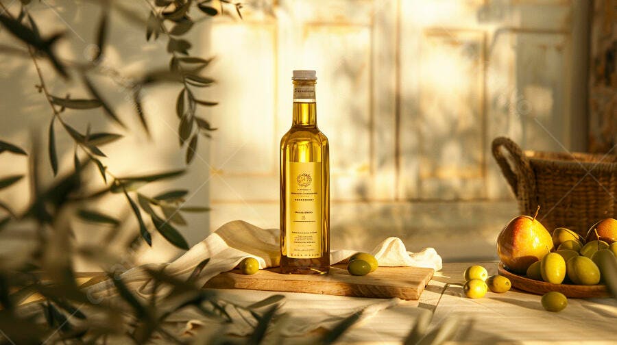 Foto Produto Azeite Extra Virgem Garrafa Rústico Oliva