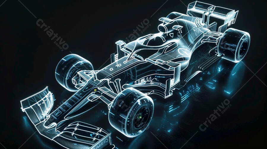 Foto Carro Fórmula 1 Holográfico Digital Tecnologia