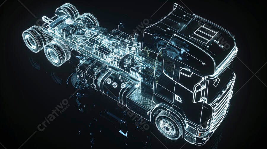 Foto Caminhão Scania Desenho Digital 3D Engenharia
