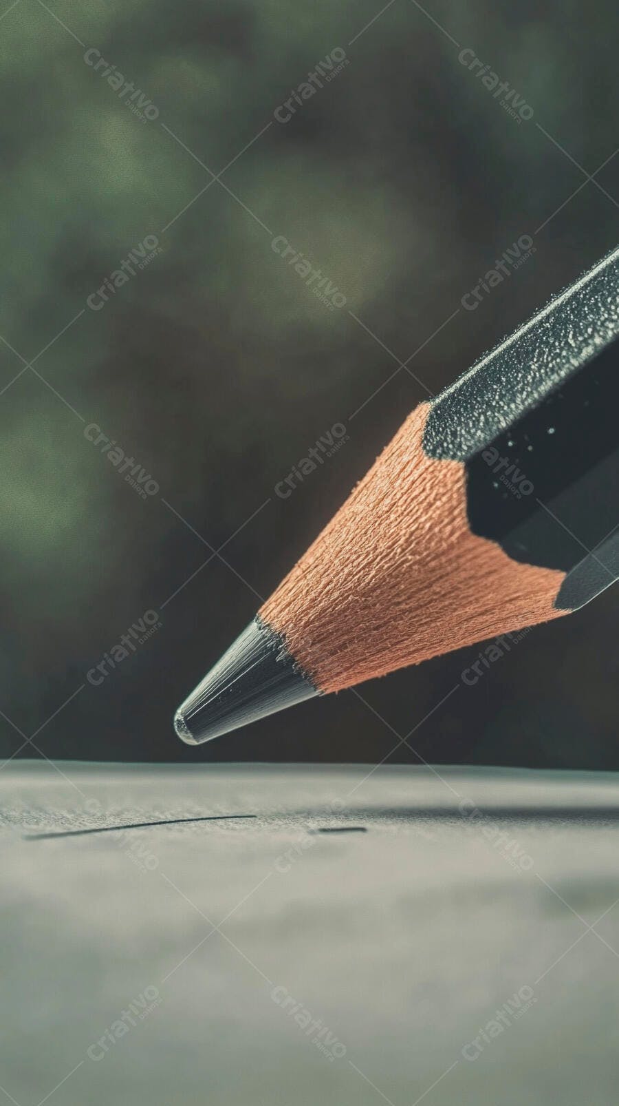 Foto Lápis Preto Apontado Desenhando Papel Texturizado