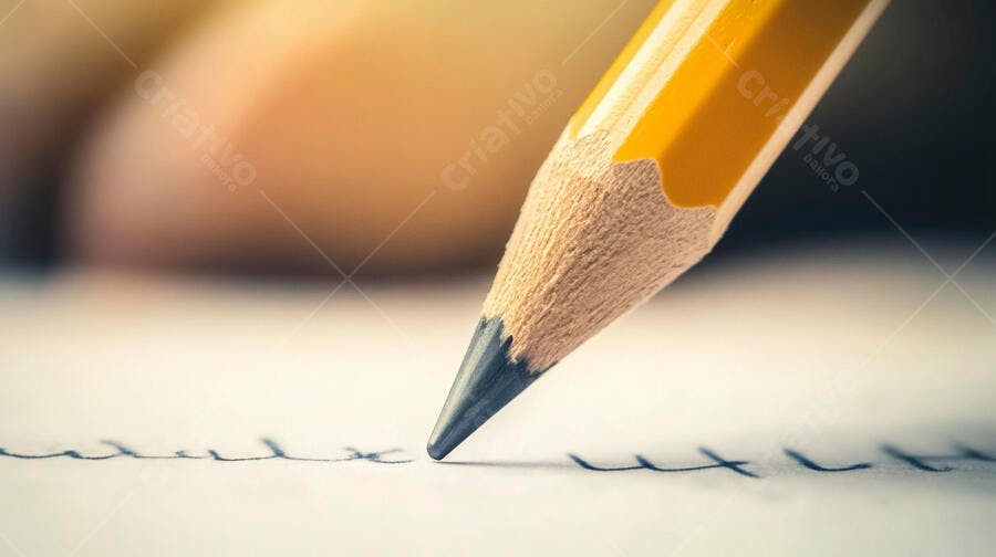 Foto Lápis Escrevendo Papel Escrivaninha Estudo