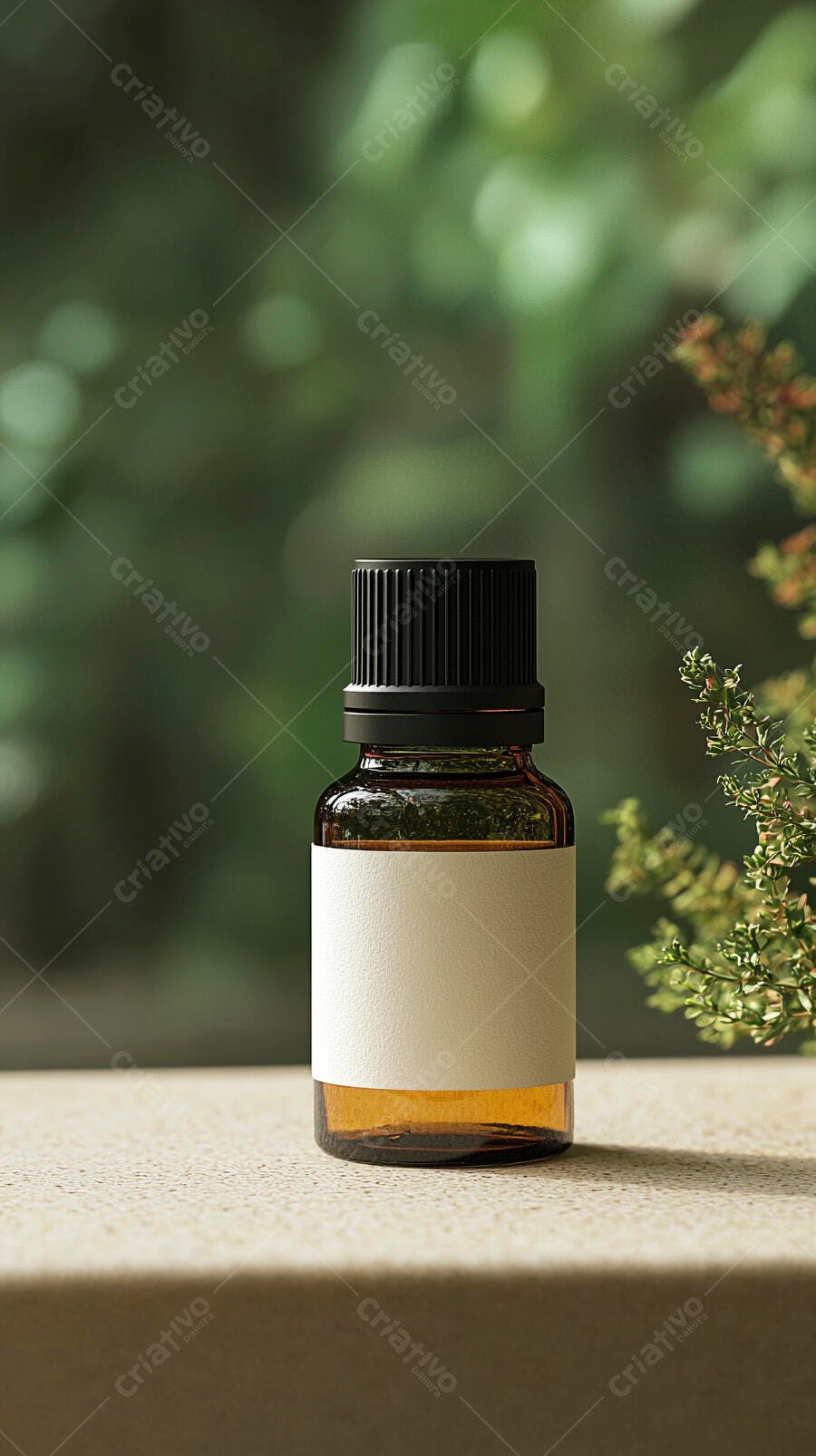 Foto Produto Frasco Gotas Óleo Essencial Rótulo Branco Natural