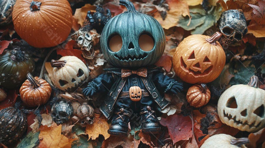 Foto Halloween Jack-o'-lantern Abóboras Decoração Outono