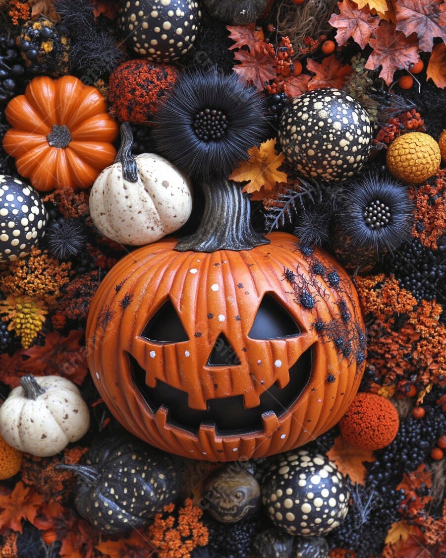 Foto Halloween Abóbora Jack-o'-lantern Decoração Outubro