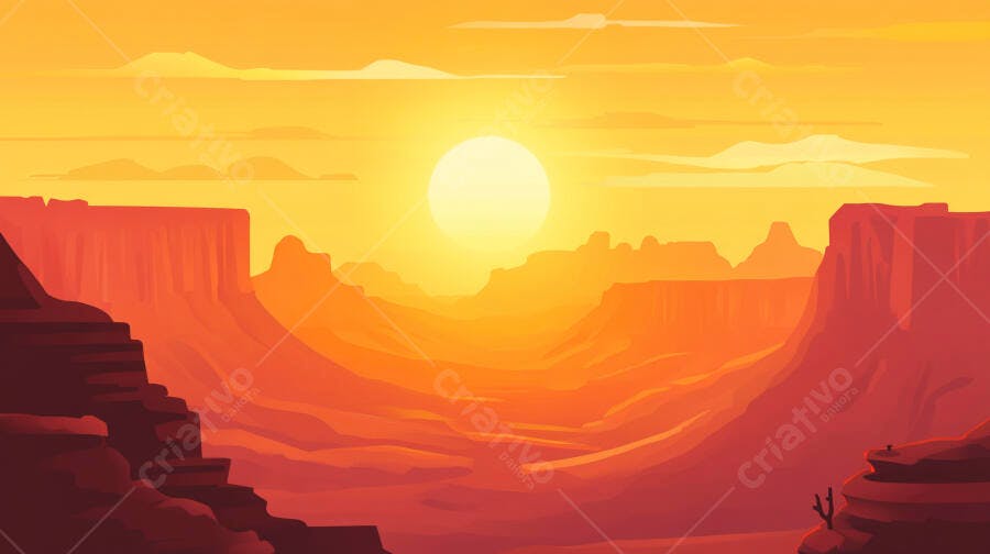 Pôr do Sol Deserto Cânion Montanhas Laranja Vermelho