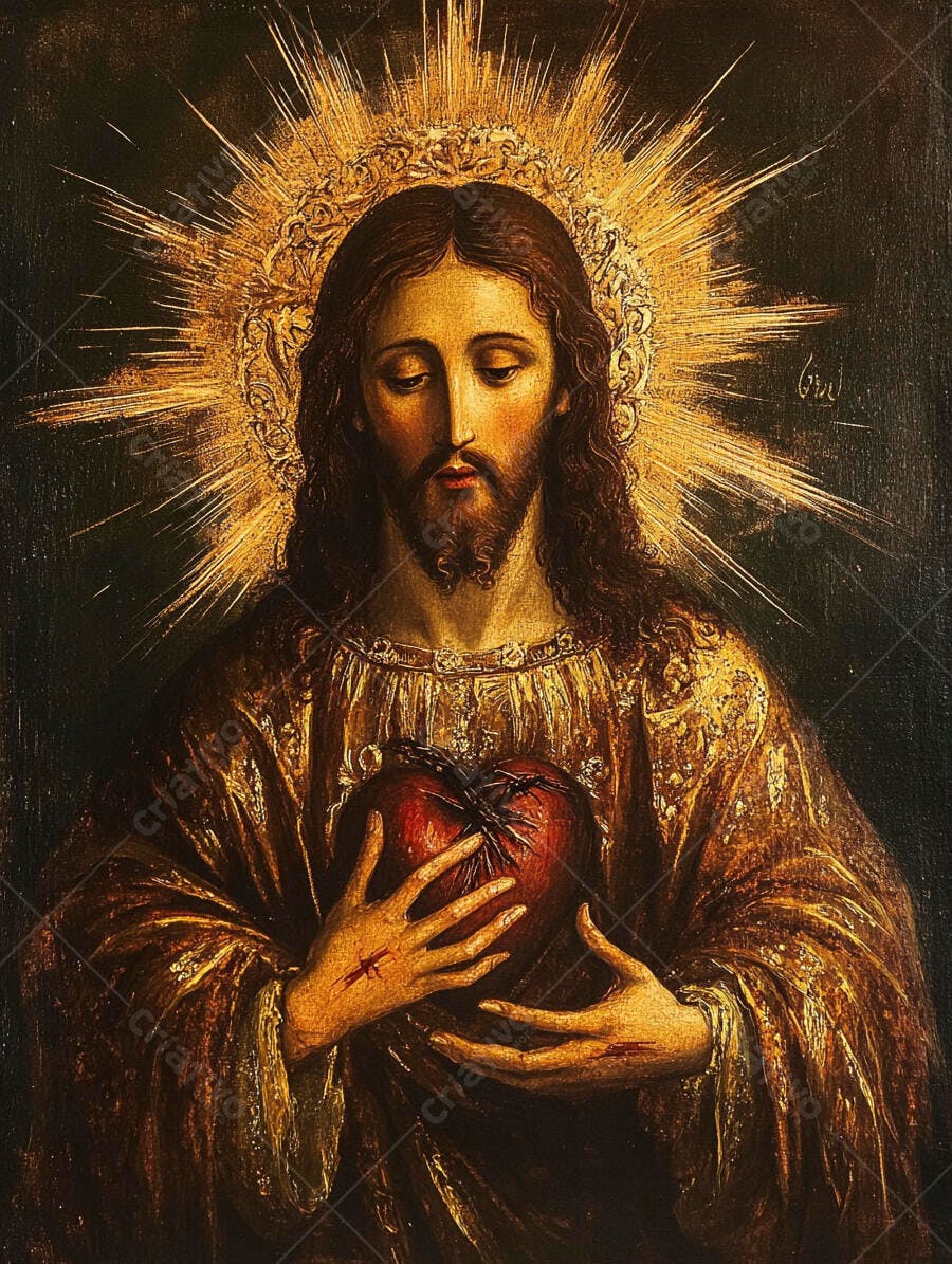 Jesus Cristo Sagrado Coração de Jesus Arte Religiosa