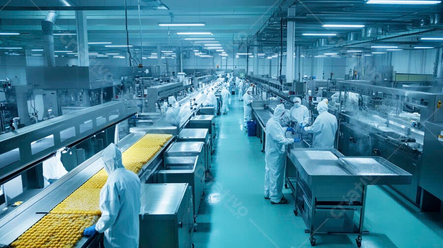 Foto Fábrica Alimentos Produção Indústria Limpa