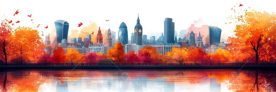 Foto Paisagem Urbana Londres Outono Rio Tâmisa